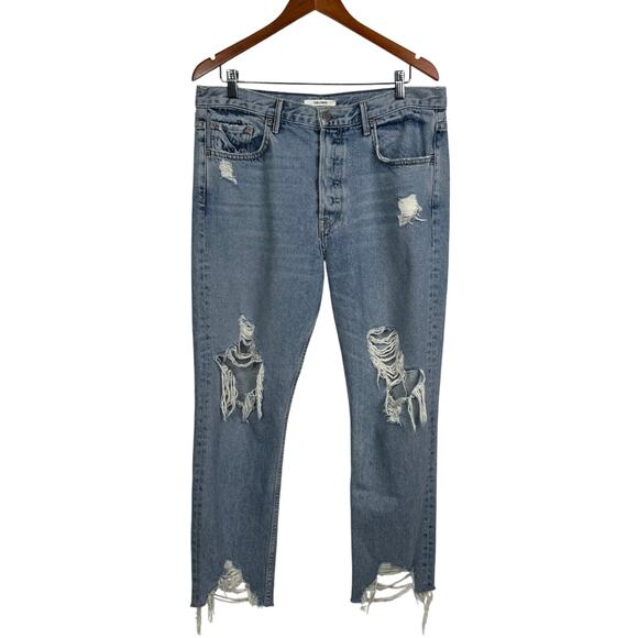 GRLFRND Karolina Button Fly Crop High-Rise Skinny Jean Plus Size 32 - Picture 4 of 13